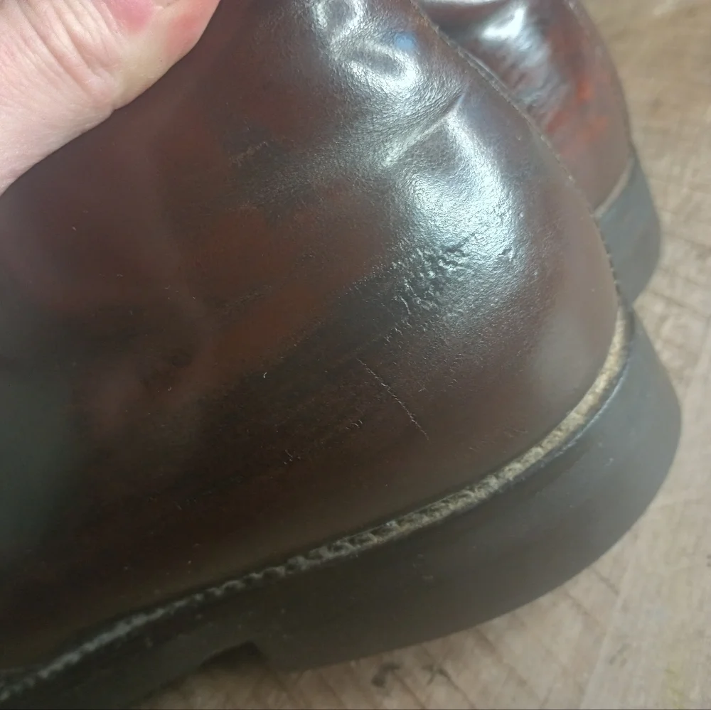 Vintage Chippewa Mens Oxford Boots 9D  Brown Oiled Leather Vibram Academia - Picture 8 of 15